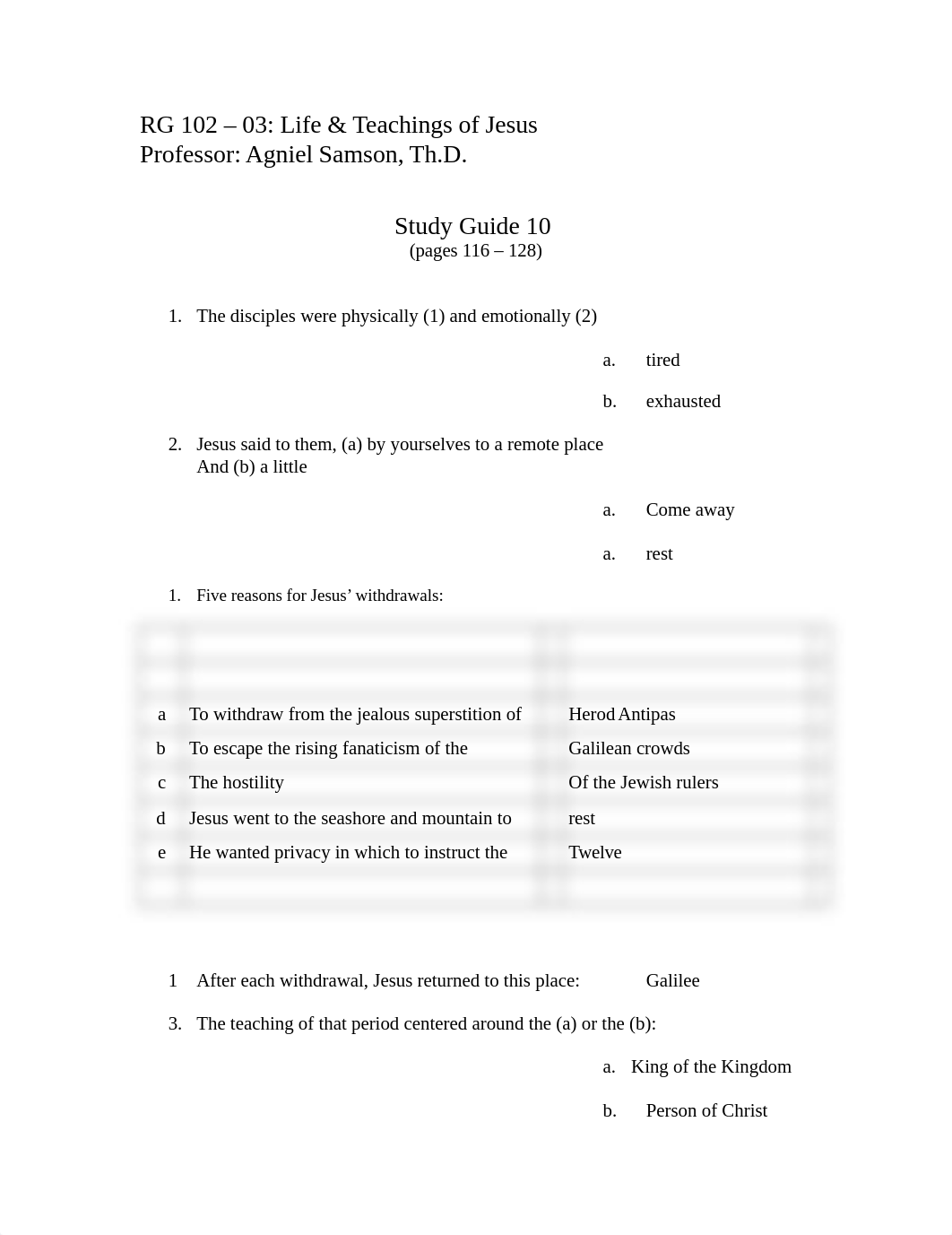 Life and Teachings of Jesus Study Guide #10-word_dgla7hbnh1e_page1