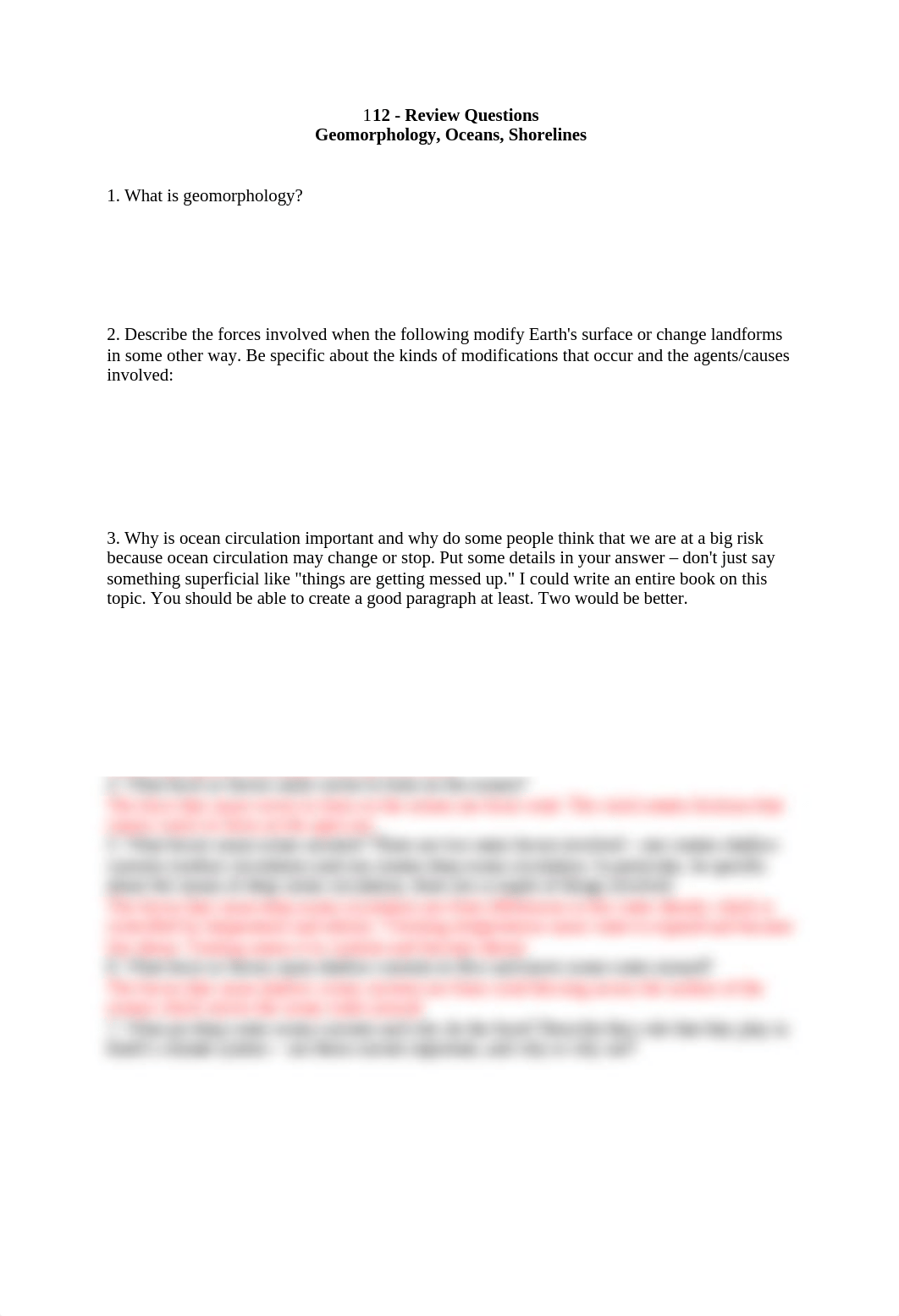 12 - Review questions - Geomorphology, oceans and shorelines v2(1) (1).docx_dglk40gi13y_page1