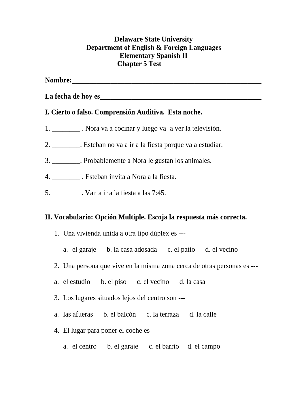 Spanish 102 Chapter 5 Test  Spring 2022 Revised.docx_dglojqj4jmq_page1