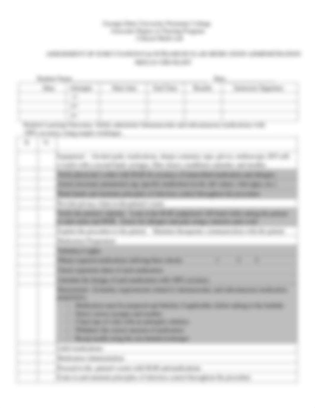 Administration of SQ IM Medications Skills Checklist - Revised 9-24-2020 (1).pdf_dgmd9ya1df3_page1