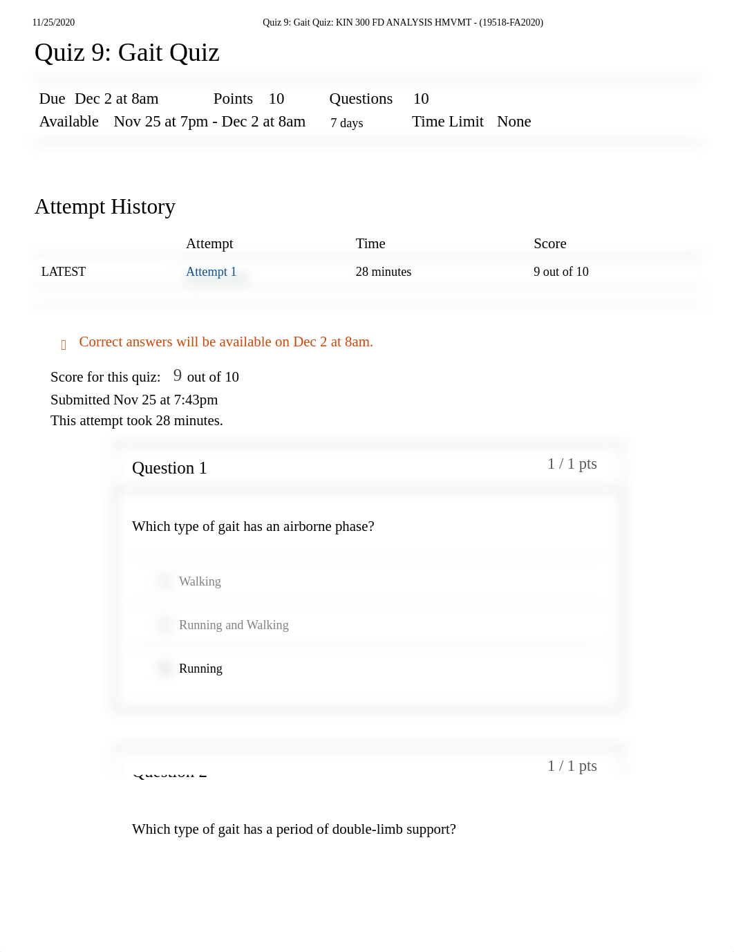Quiz 9_ Gait Quiz_ KIN 300 FD ANALYSIS HMVMT - (19518-FA2020).pdf_dgml58sf5us_page1