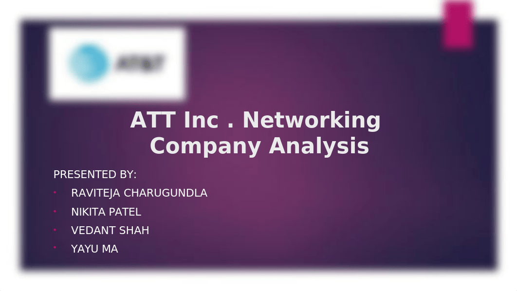 FIN 623PB Corporate Finance - ATT Financial Analysis.pptx_dgmmnezsfdn_page1