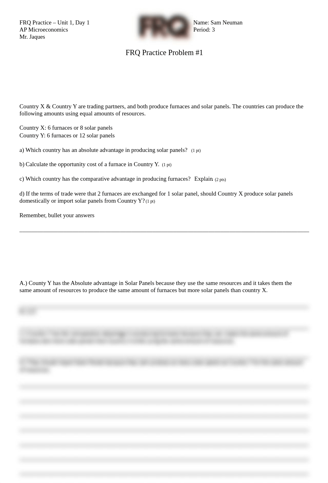 Samuel Neuman - FRQ Practice Worksheet & HW - Unit 1 - Day 1.pdf_dgmymmo1ef9_page1