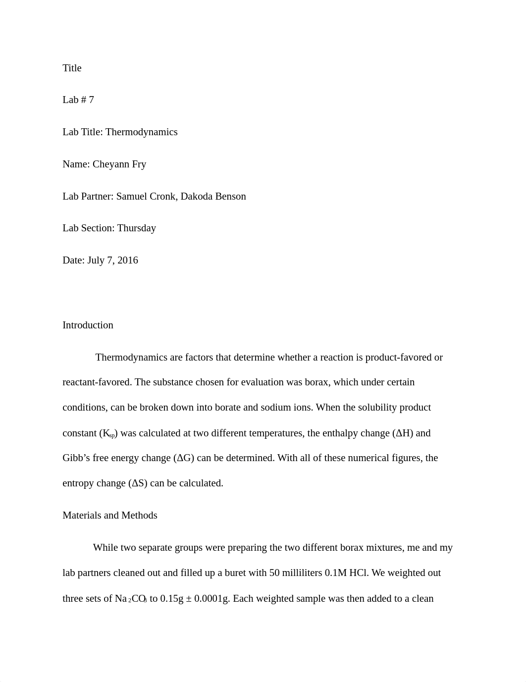 CHM 130- Thermodyamics Lab Report_dgnt0qb8h06_page1