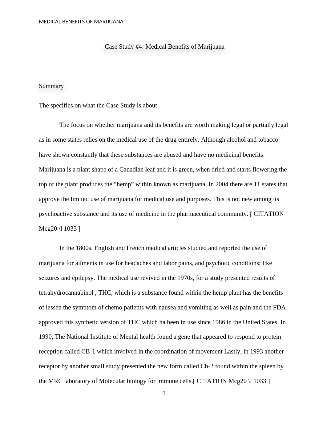 Case Study #4 - Medical Benefits of Marijuana.docx_dgo9lhqypk4_page1