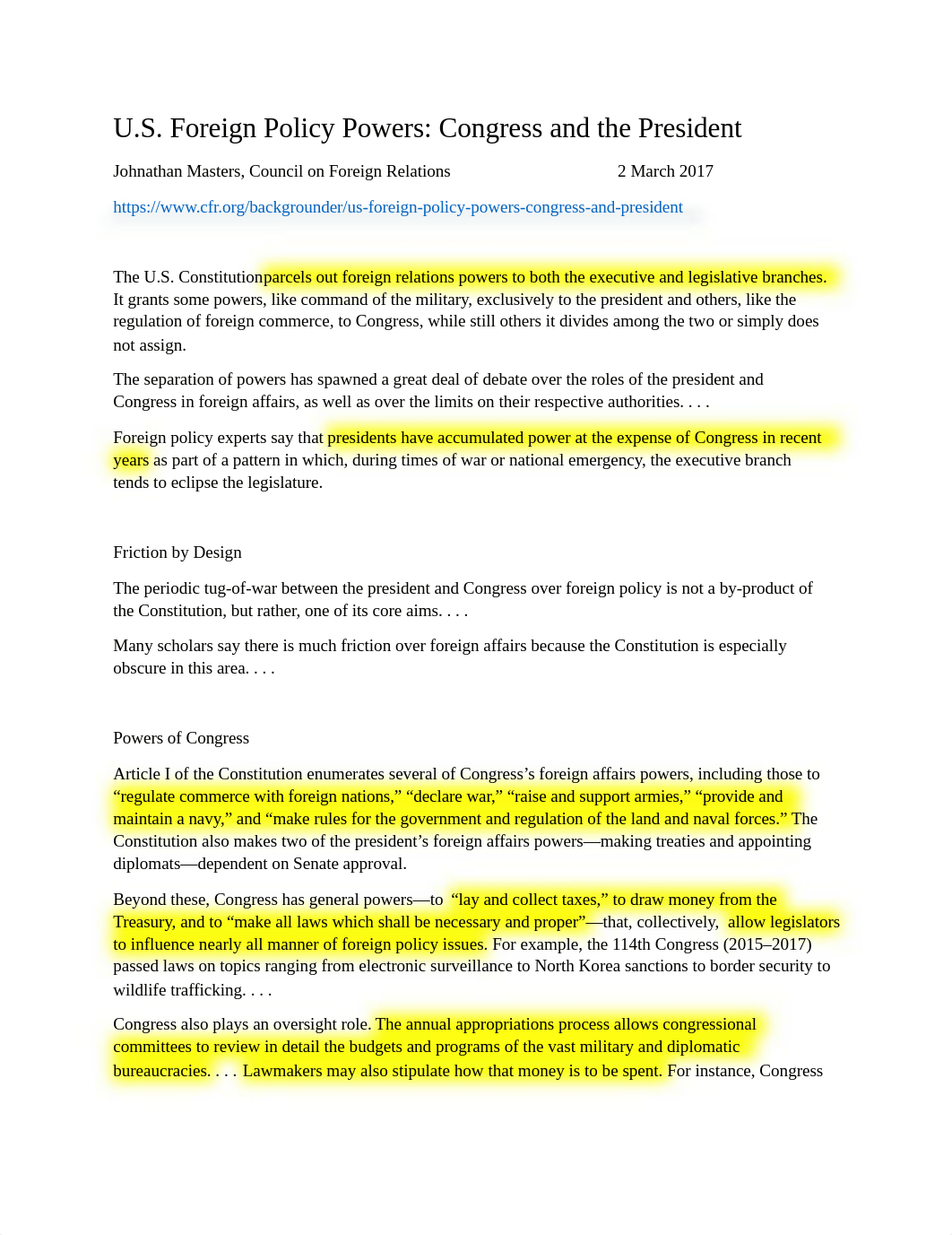 Foreign Policy Powers of Congress and President by Council on Foreign Relations(1) (3).docx_dgpp5z7be80_page1