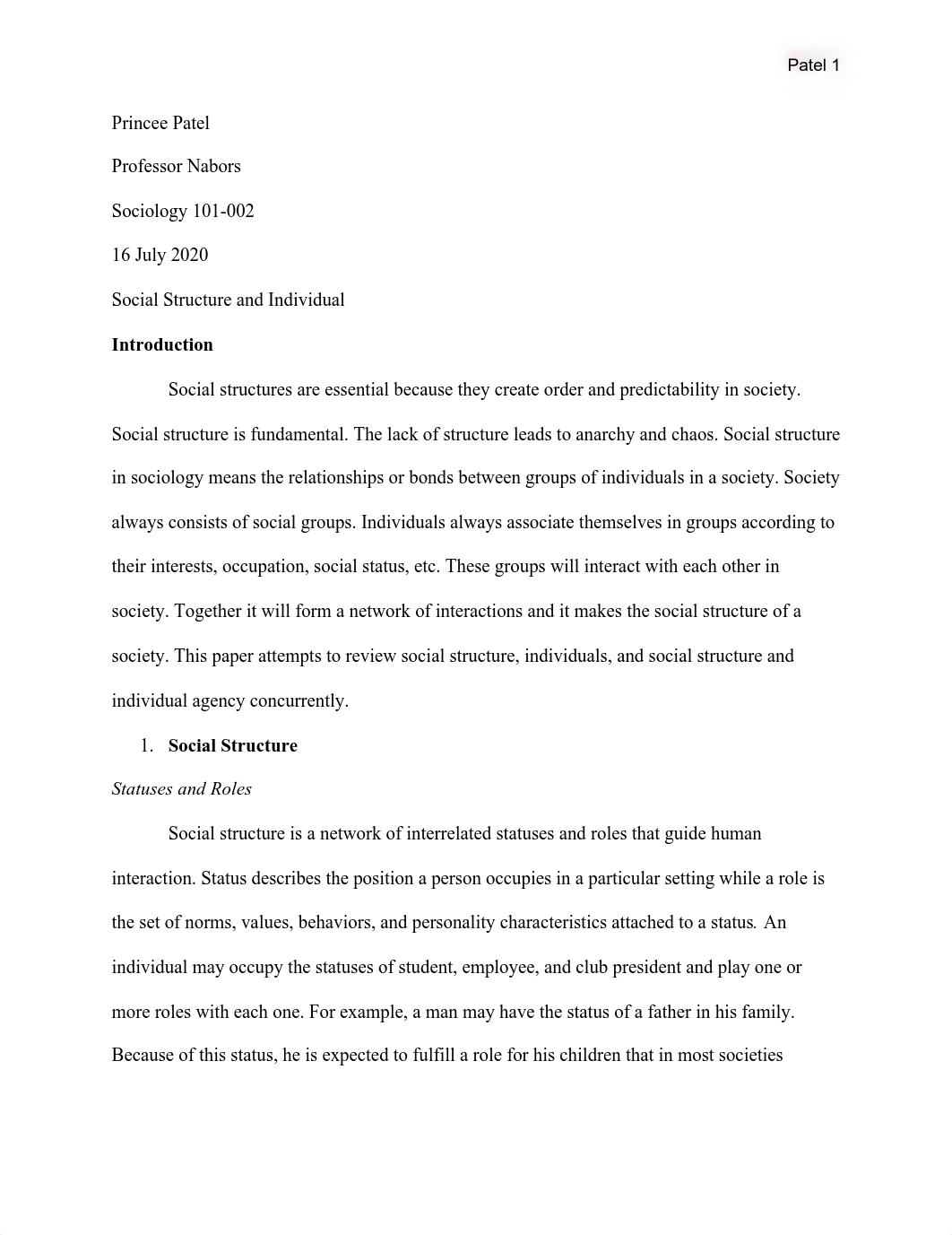 SOC 101- Analytical Essay .pdf_dgpsiwpv7te_page1