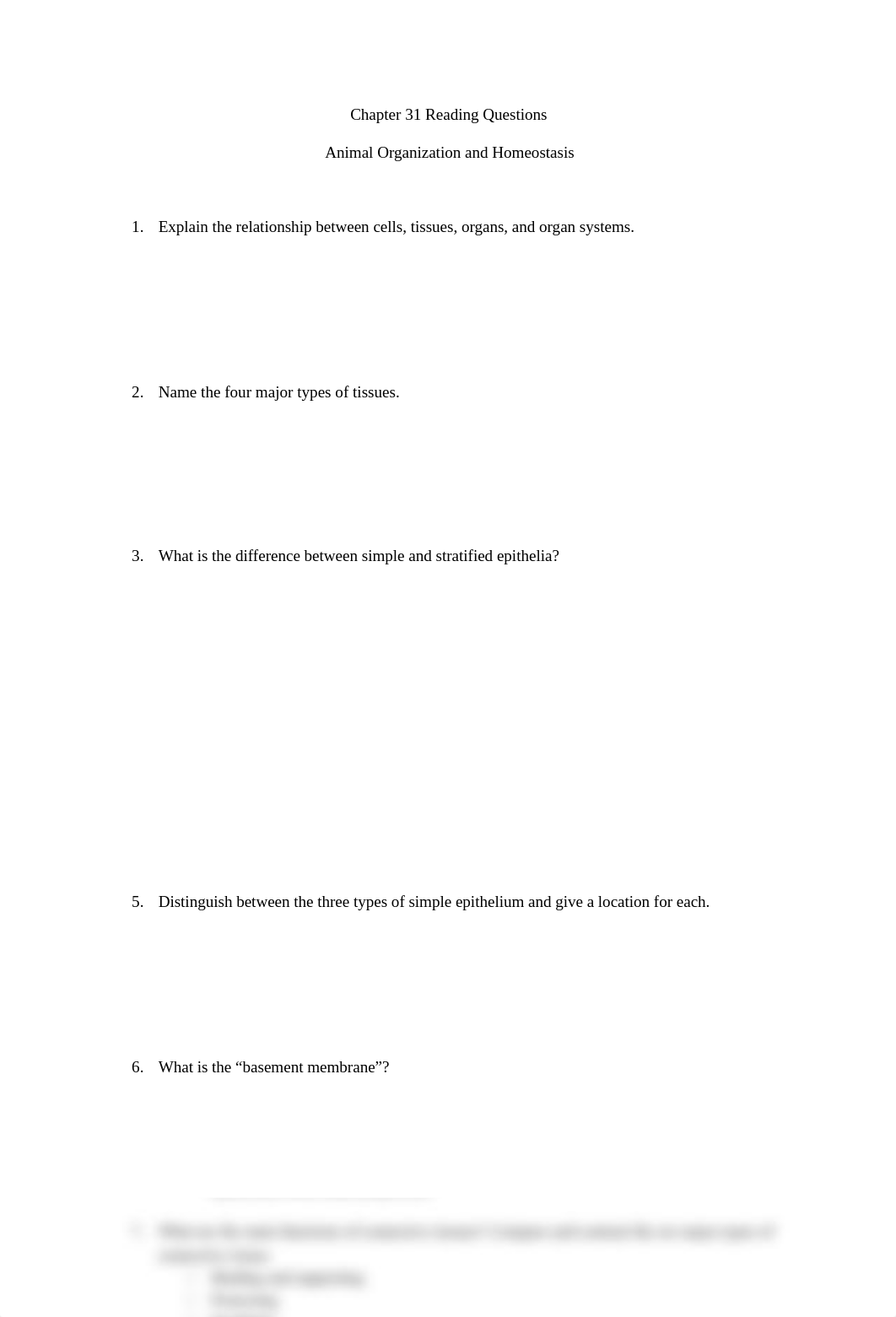 Chapter 31 Reading Questions_Organization and Homeostasis.doc_dgpsvssanj9_page1