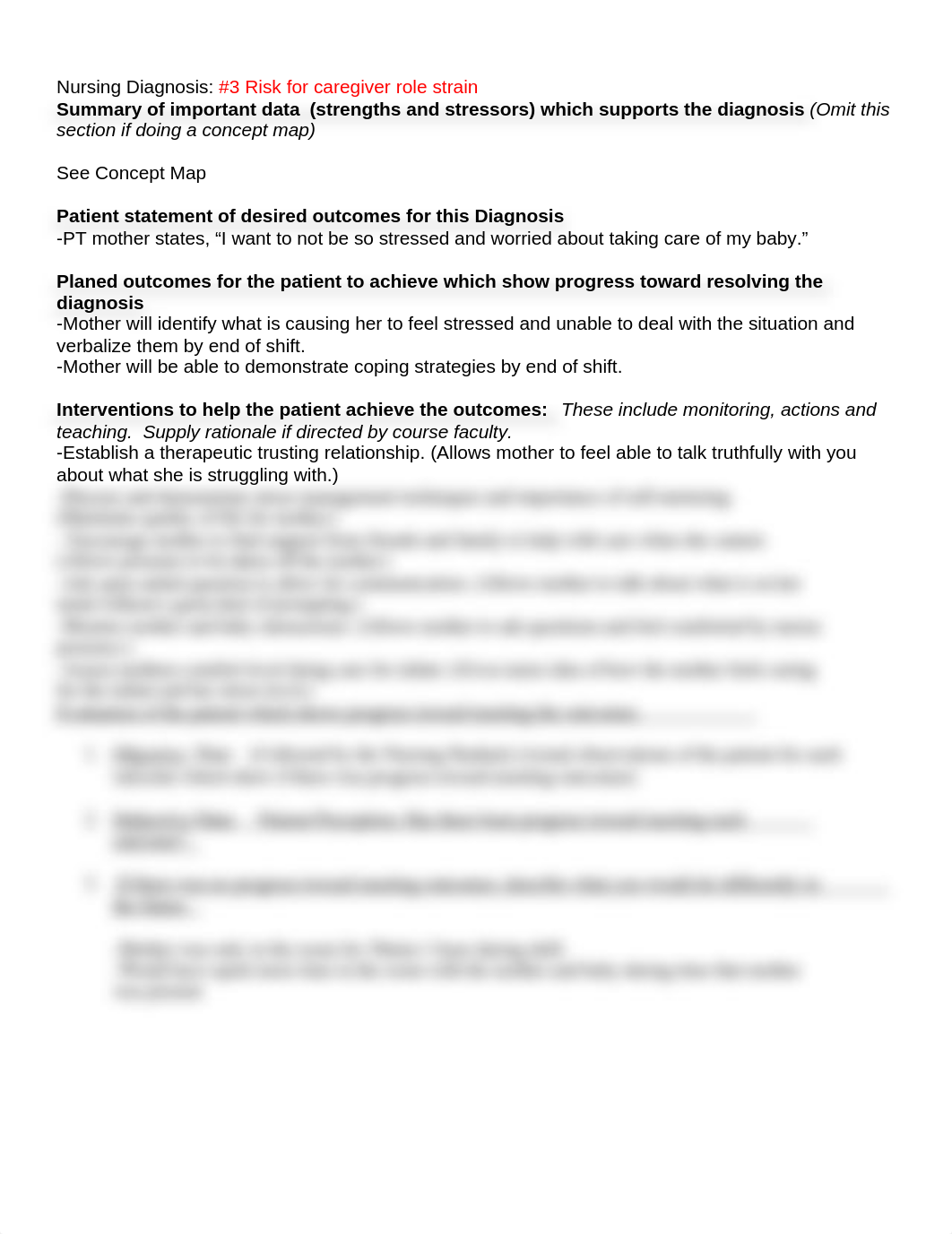 Care Plan Infant Risk for caregiver role strain Fall 2014_dgq68b903xc_page1