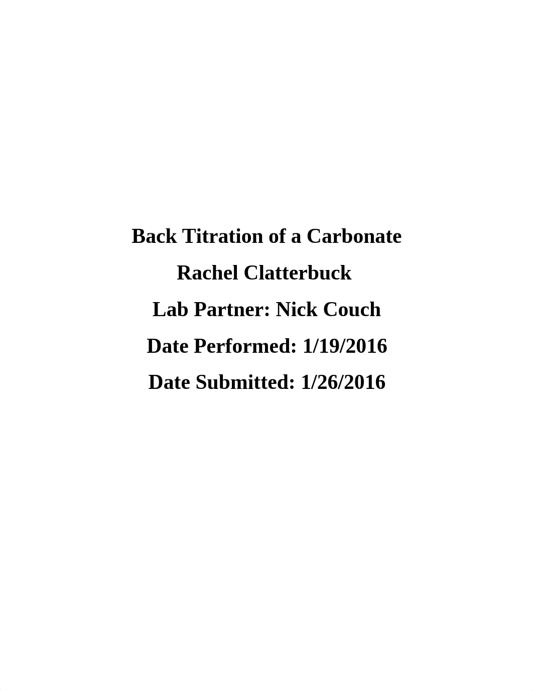 Back Titration of a Carbonate Lab Report_dgq9d1d53j5_page1