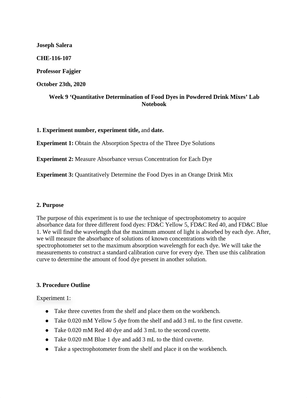 Quantitative Determination of Food Dyes in Powdered Drink Mixes Lab Notebook Week 9 CHE-116-107.docx_dgqabh28rla_page1