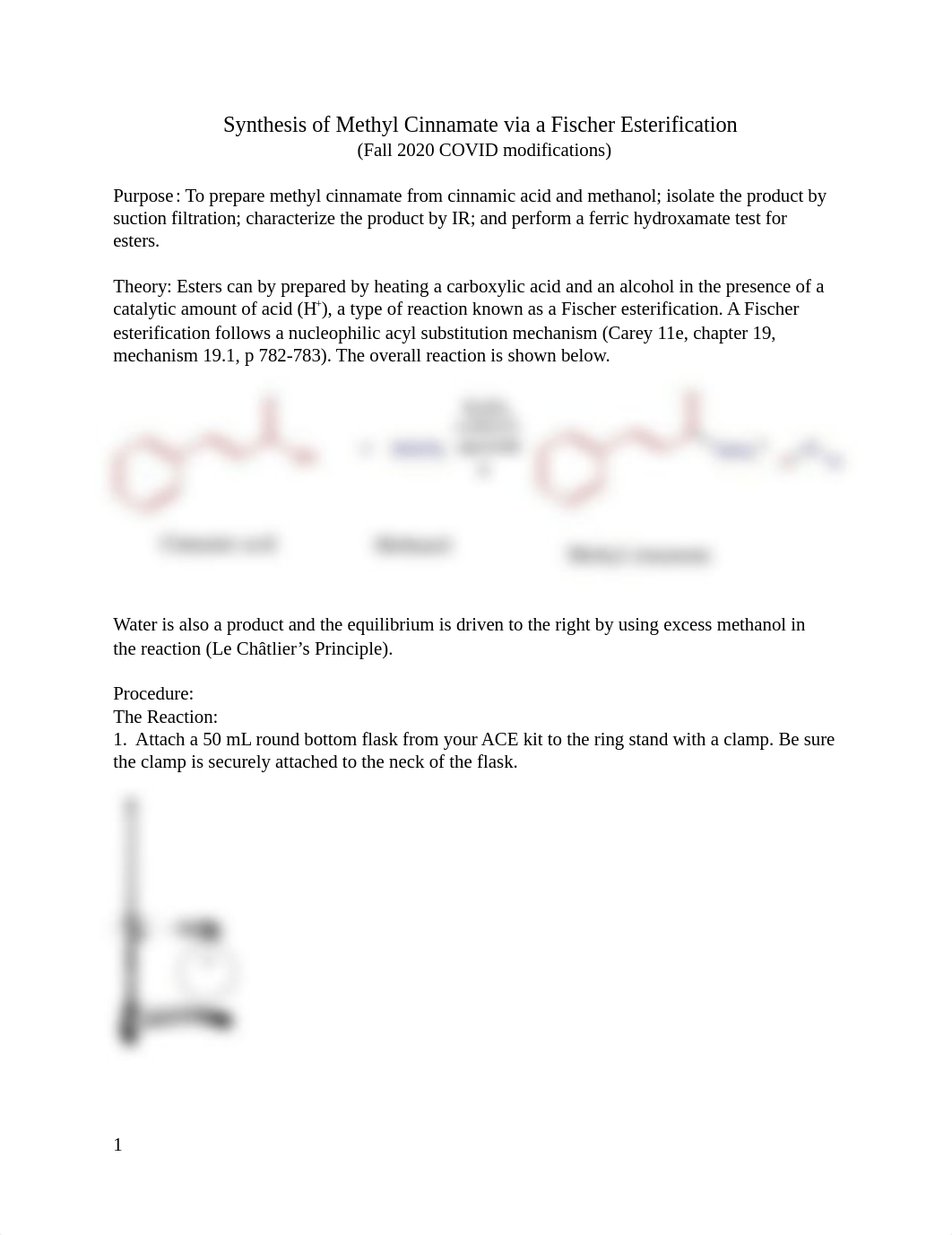 Synthesis of Methyl Cinnamate via a Fischer Esterification.docx_dgqdd3gbkie_page1