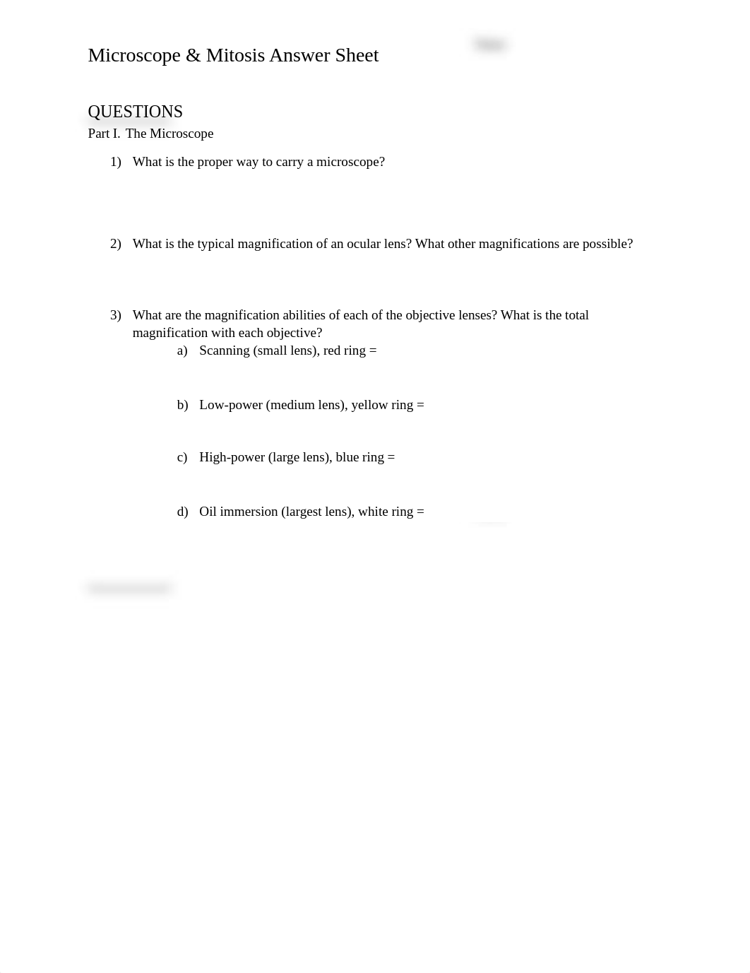 Answer Sheet Microscope  Mitosis.pdf_dgqildnlgmo_page1