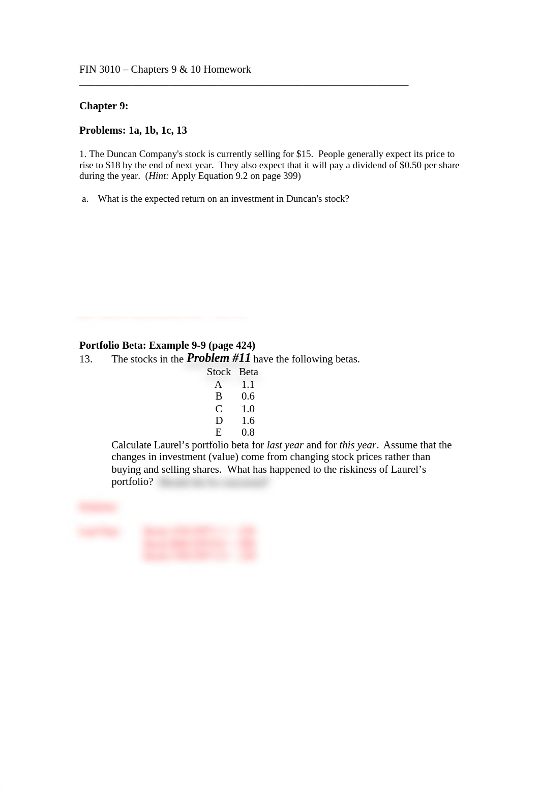 FIN 3010 - Chapters 9 & 10 Homework.docx_dgqlx35pzr8_page1