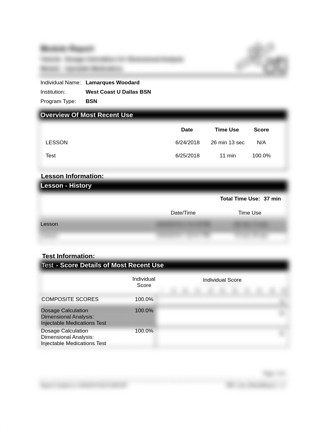 ATI Dosage Calculation 2.0 Dimensional Analysis - Injectable Medications  Lamarques Woodard.pdf_dgqzv7xlnim_page1