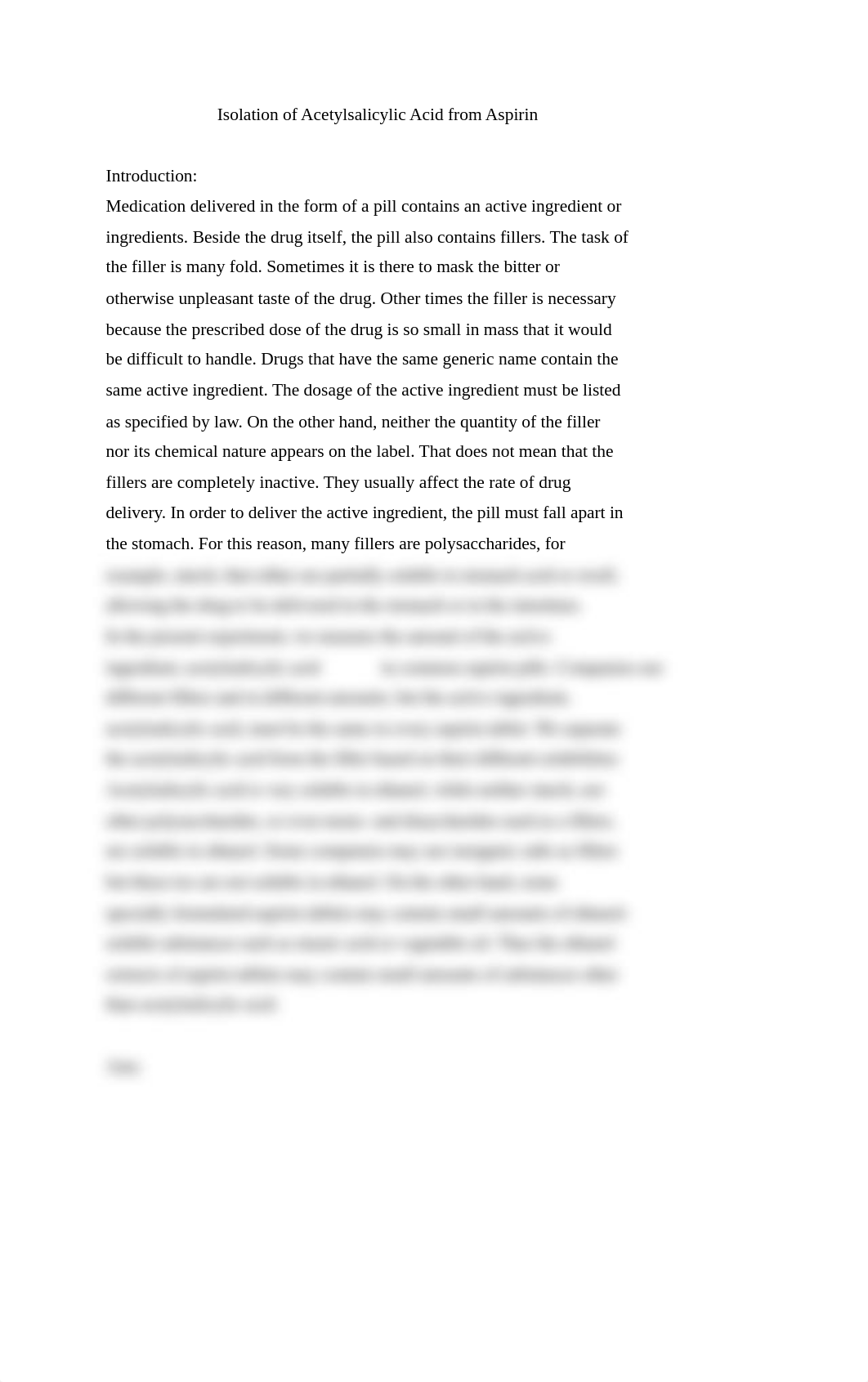 Isolation of Acetylsalicylic Acid from Aspirin_dgr1y0xmhpf_page1