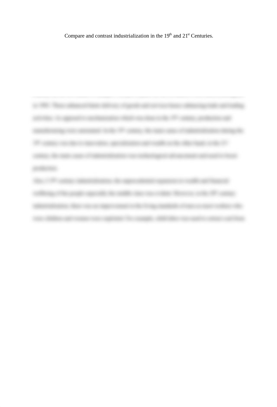 Essay 4-Compare and contrast industrialization in the 19th and 21st Centuries..docx_dgr4dddx260_page1