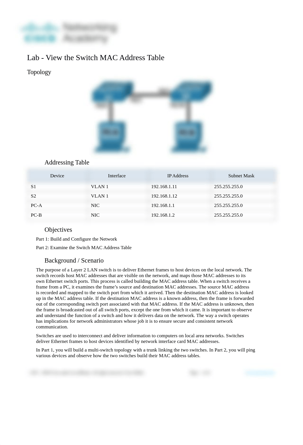 7.3.7 Lab - View the Switch MAC Address Table.docx_dgr7d8y0anp_page1