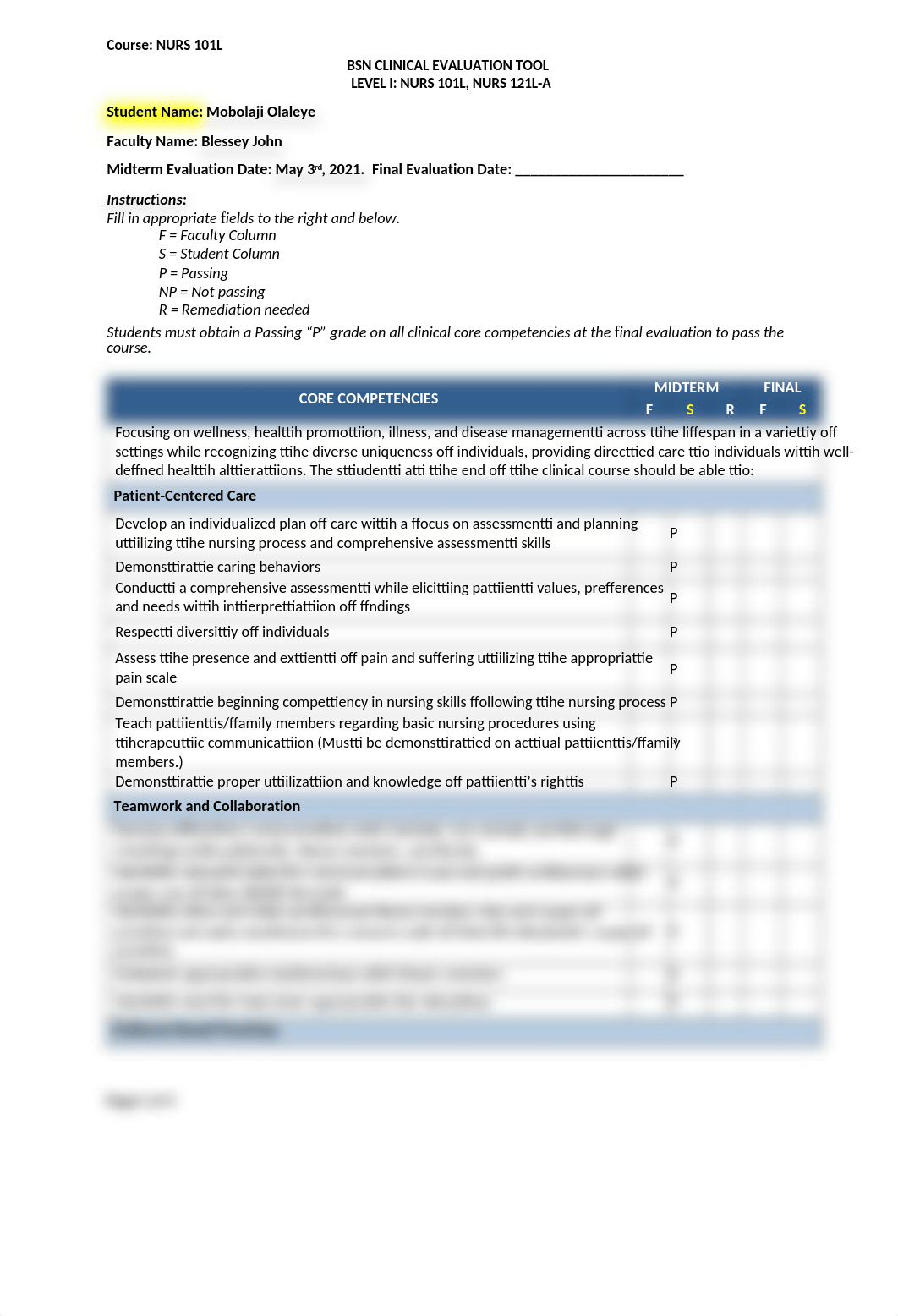 101 Clinical Evaluation Tool- Mobolaji Olaleye.docx_dgr8juaobt8_page1