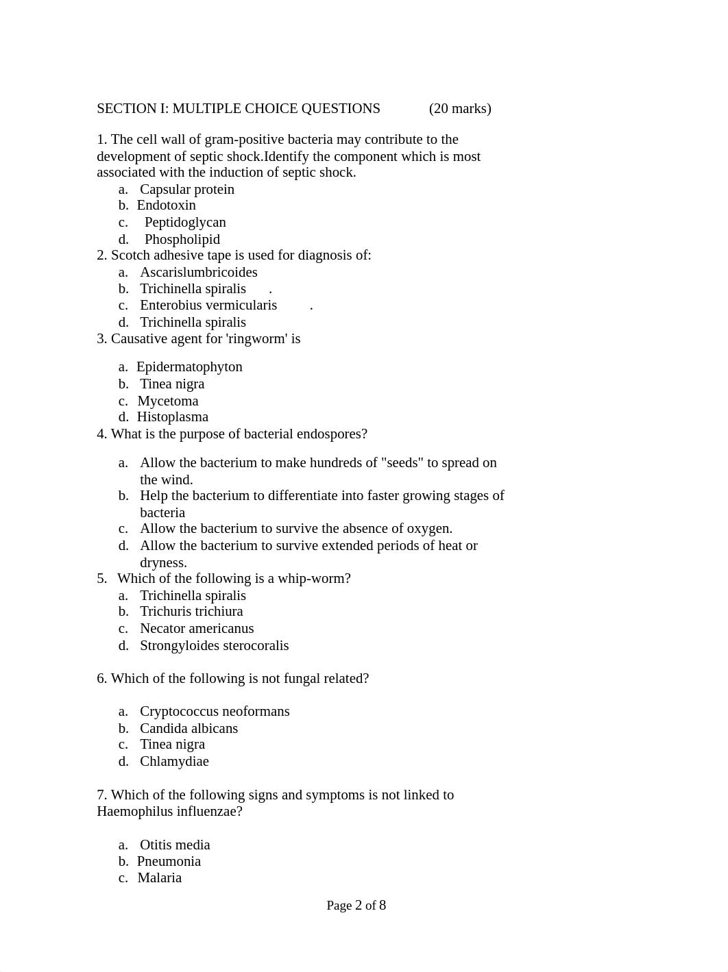 HNU_2109_MEDICAL_MICROBIOLOGY_PARASITOLOGY_EXAM_SEPT_DEC_2019_PR.docx_dgrpdzplwbl_page2