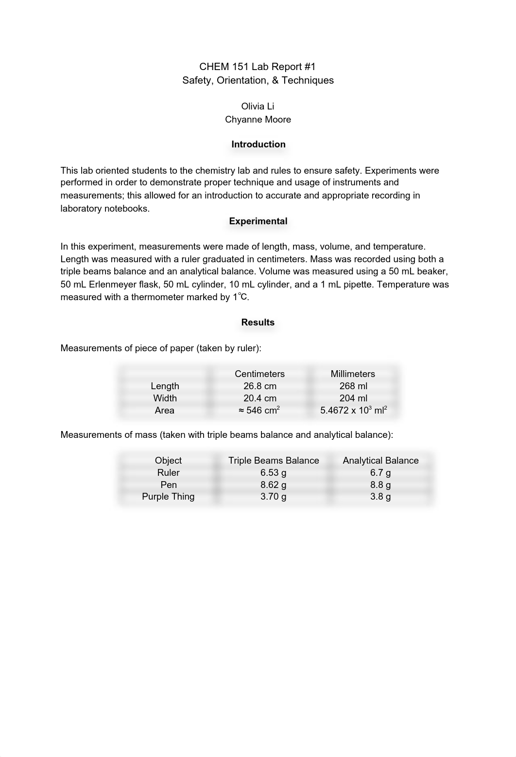 LiMoore Chem 151 Lab Report 1.pdf_dgsanu0fdsh_page1