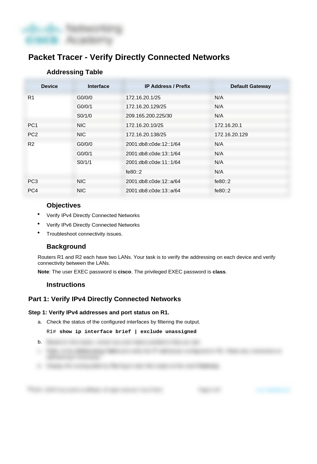 1.5.10 Packet Tracer - Verify Directly Connected Networks colby marshall.docx_dgse87tuwgq_page1