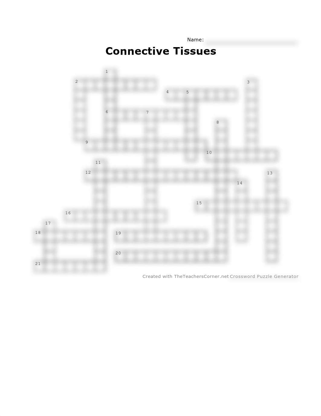 Connective Tissues crossword.pdf_dgsjx746jex_page1