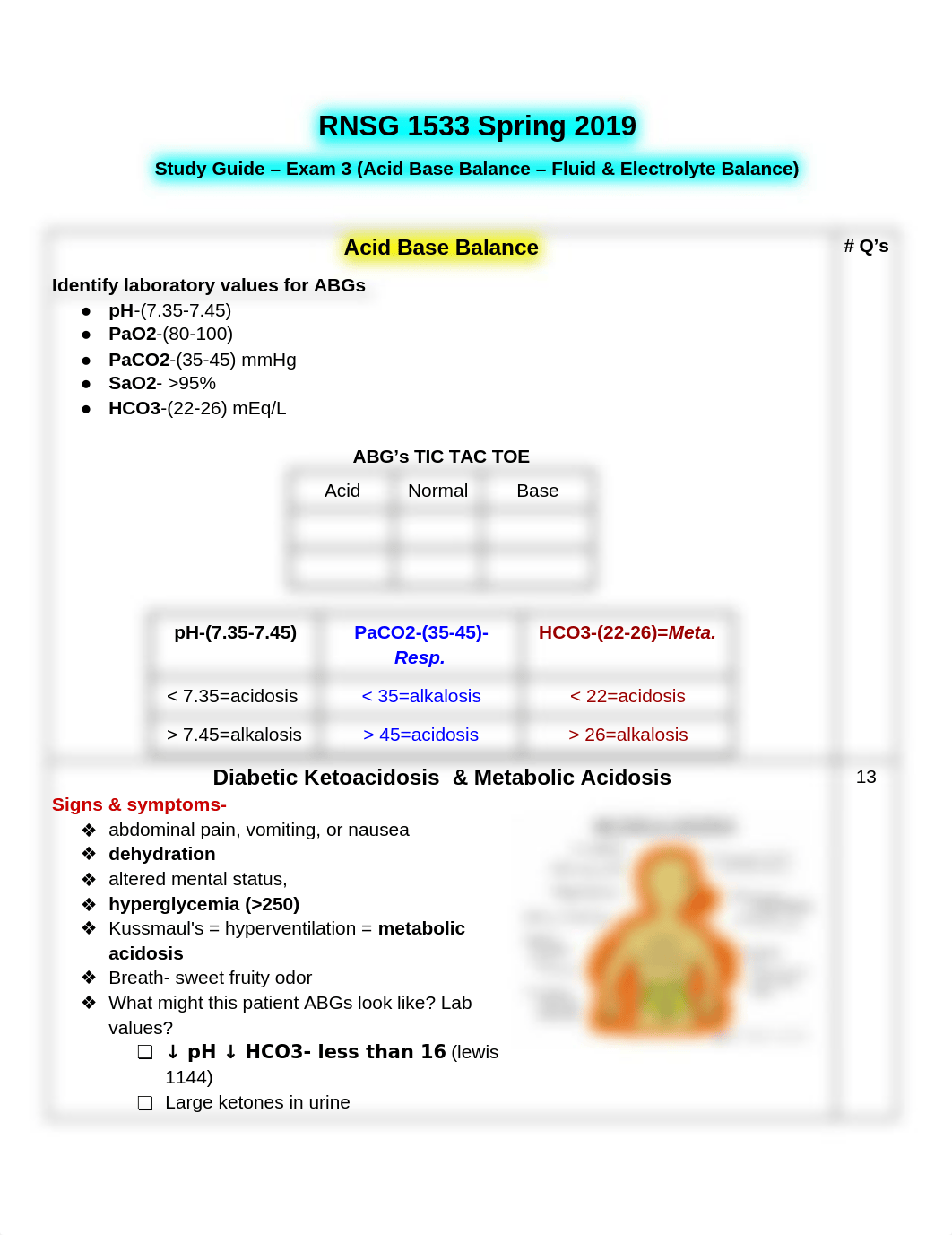 1533 Exam 3 Fluid & Electrolytes_Acid Base.docx_dgtb1aphlah_page1