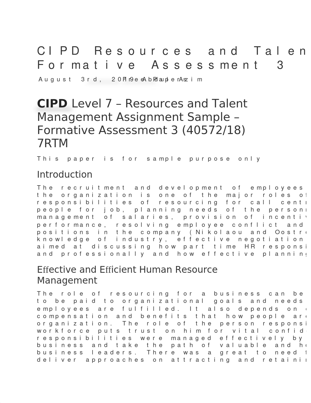 CIPD Resources and Talent Management - Formative Assessment 3.docx_dgtf252lezn_page1