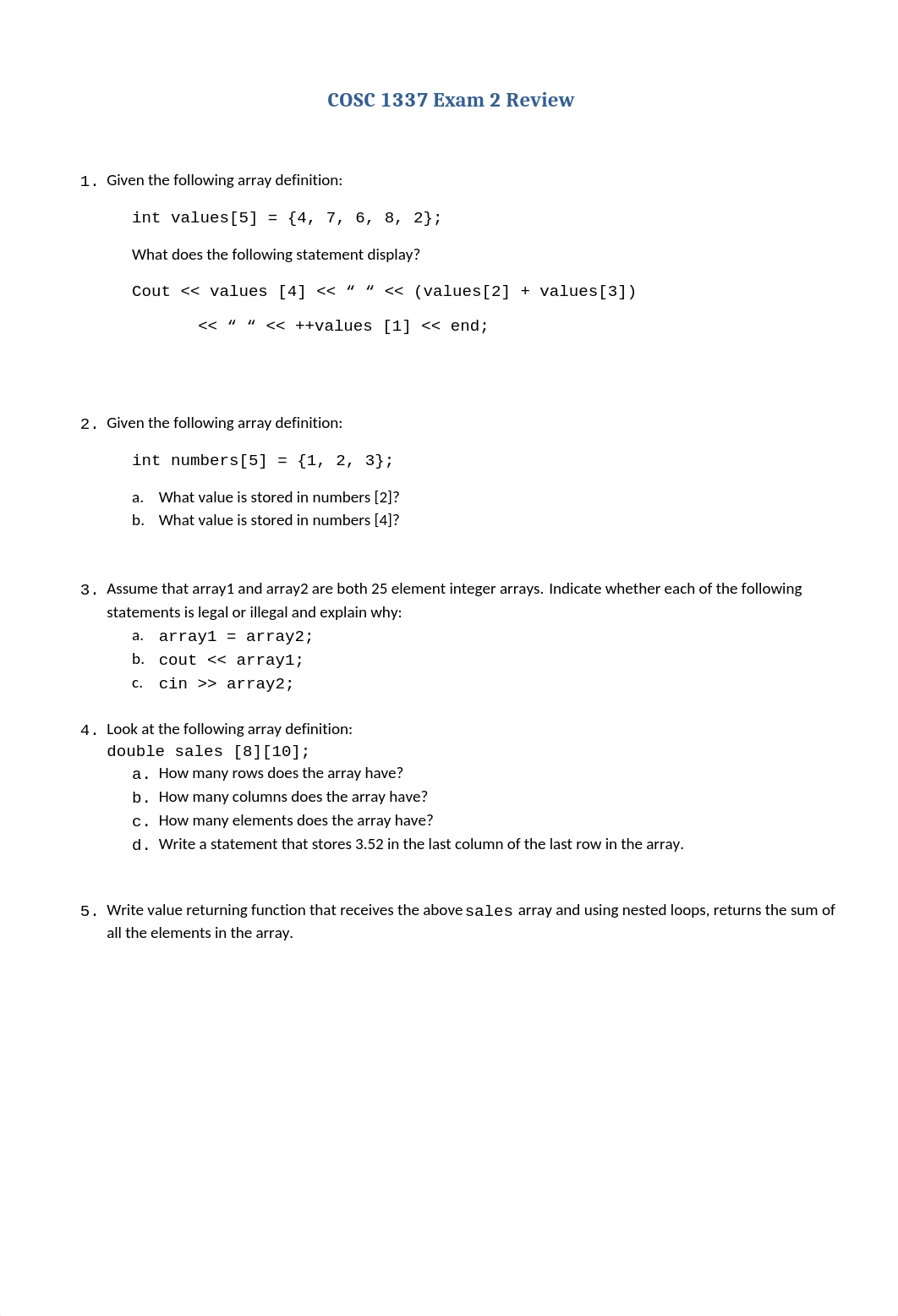 COSC 1337 Exam 2 Review (1).docx_dgujw4kc9ld_page1