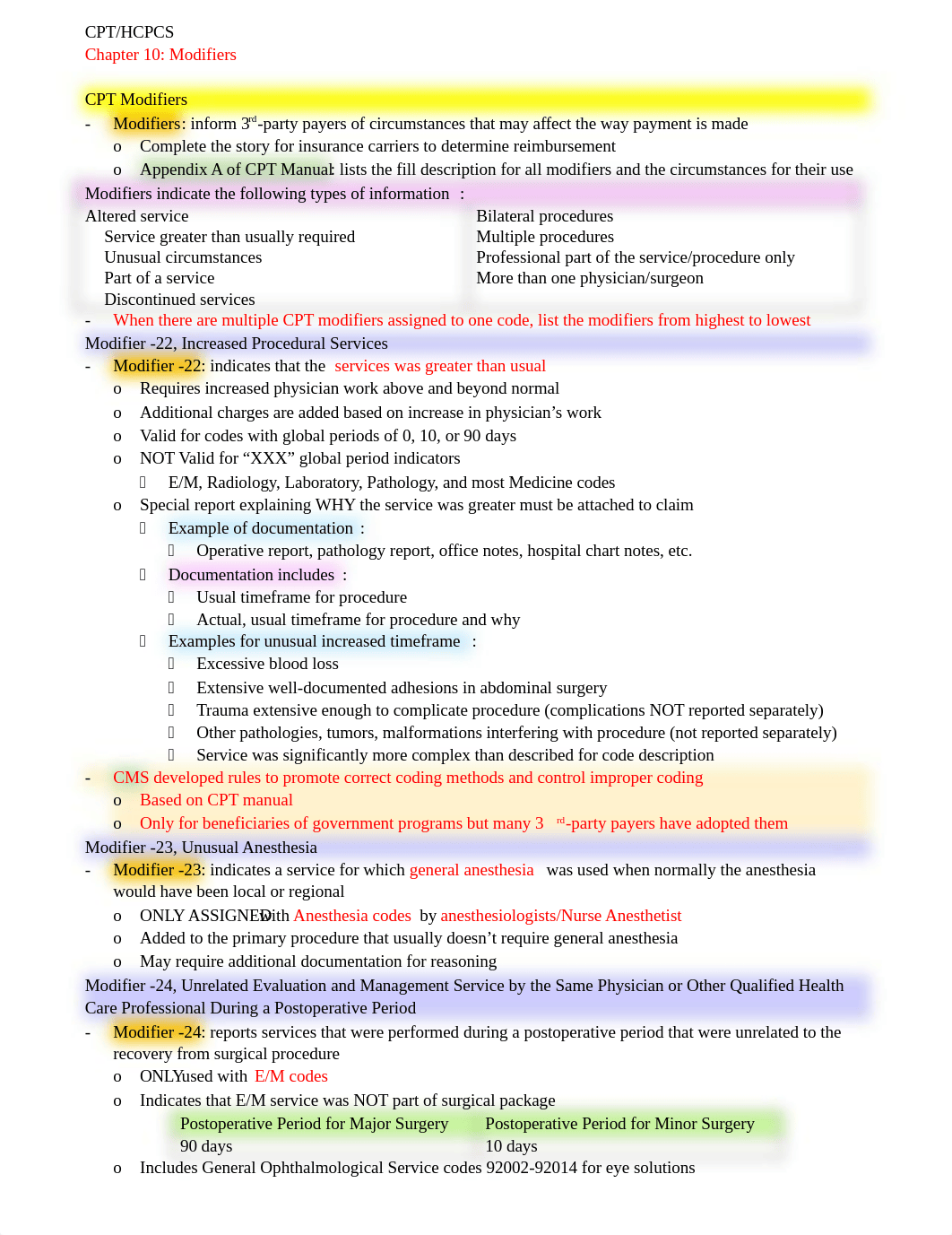 CPT-HCPCS Chapter 10 Notes - Modifiers.docx_dgup2qlobnr_page1