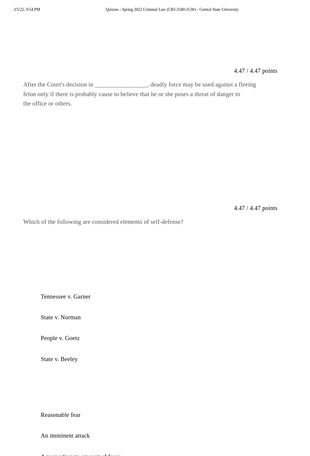 Final Exam - Spring 2022 Criminal Law (CRJ-3340-1GW) - Central State University.pdf_dguzn7vp1zy_page2