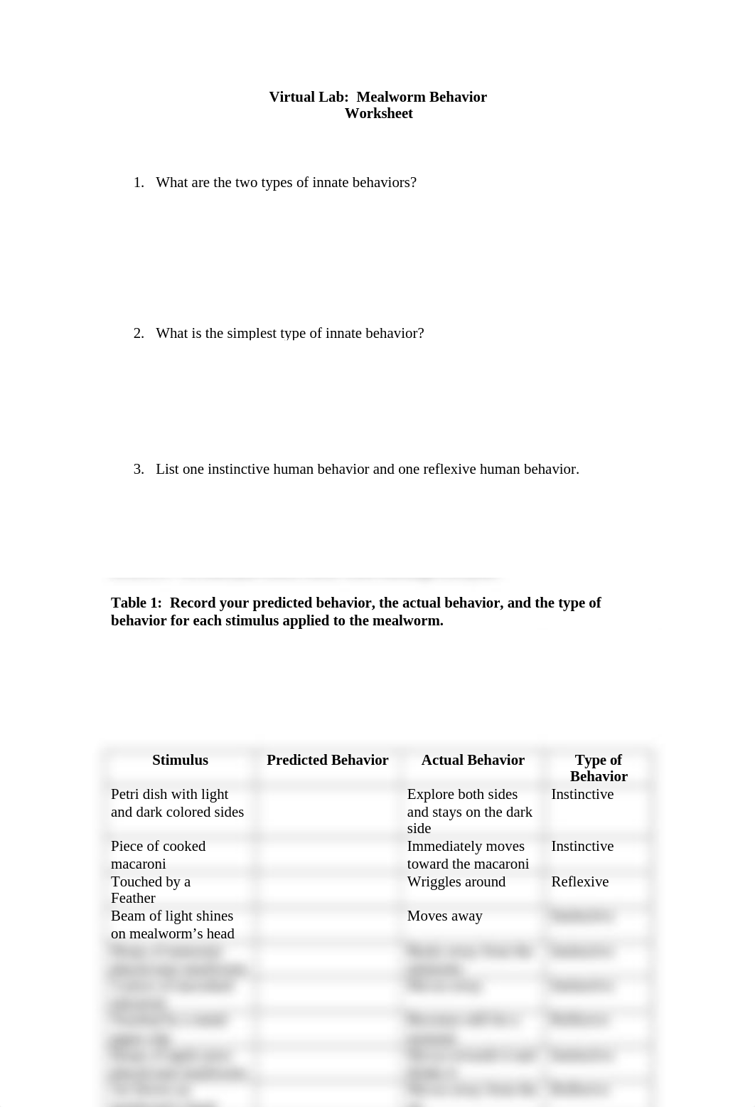 Mealworm Behavior Worksheet answers.doc_dgv3hm5cn84_page1