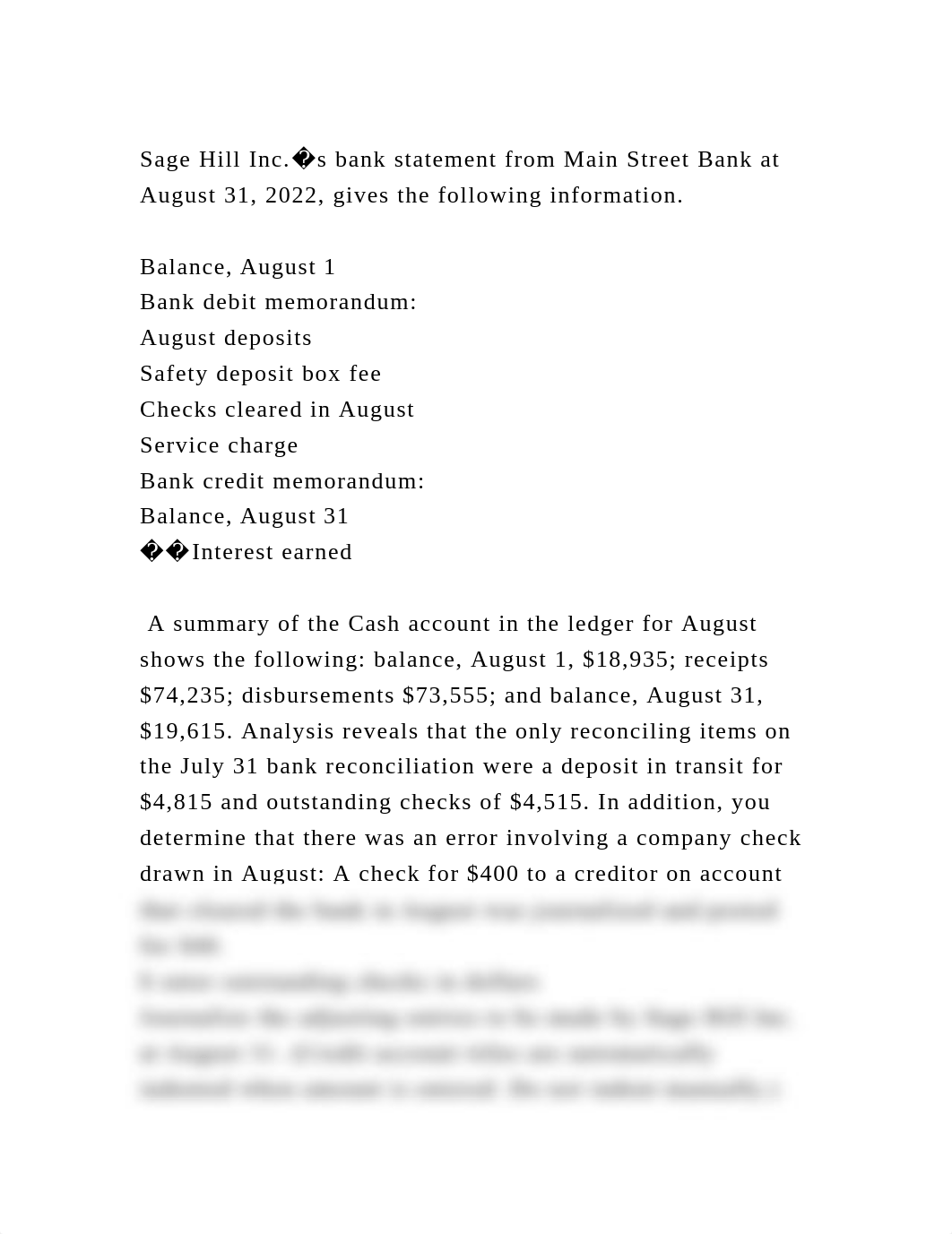 Sage Hill Inc.�s bank statement from Main Street Bank at August 31, .docx_dgv6r8zgg2g_page2