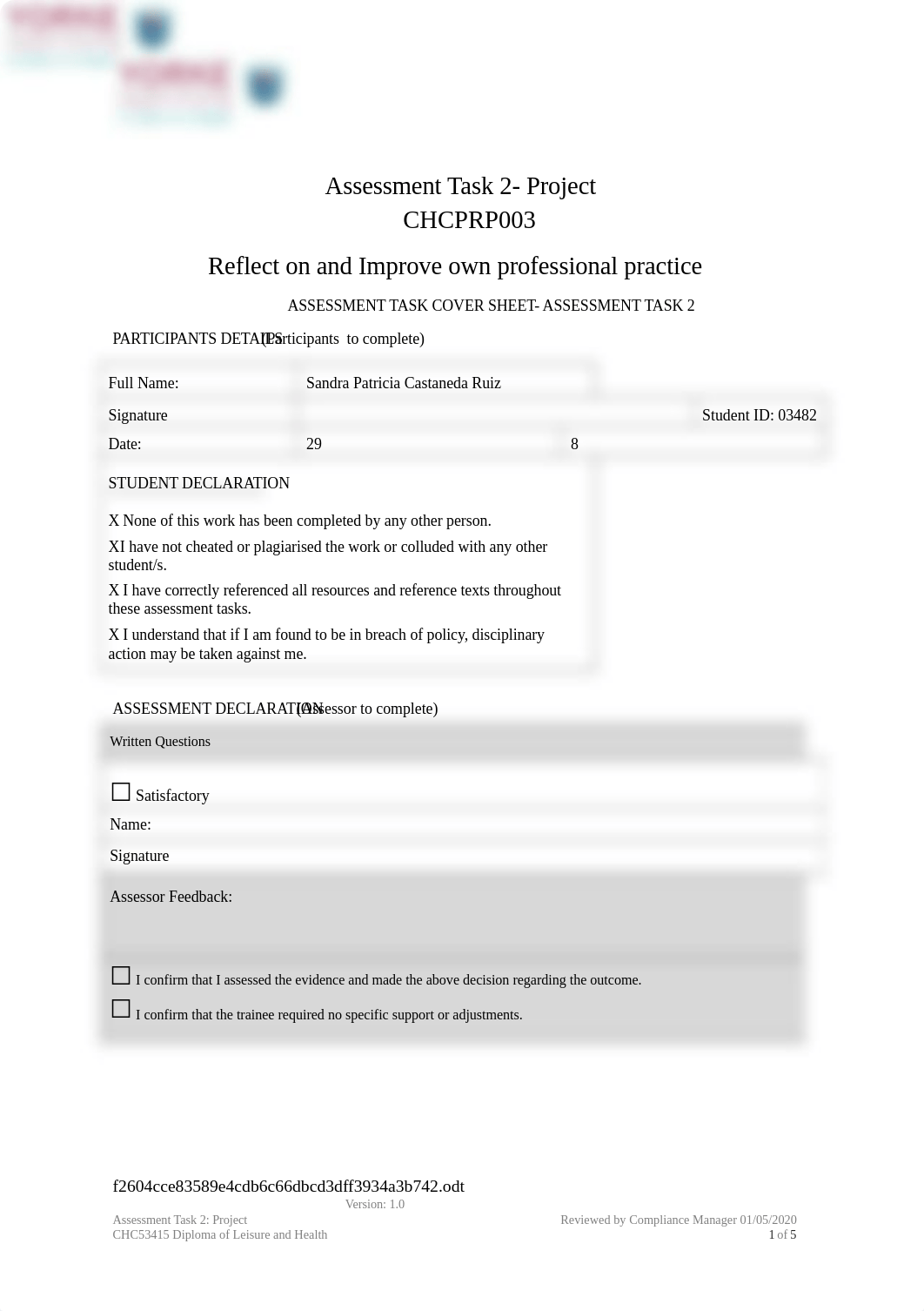 CHCPRP003 Assessment Task 2.odt_dgv7zxcmsq5_page1