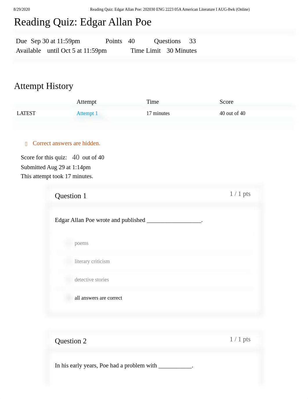 Reading Quiz_ Edgar Allan Poe_ 202030 ENG 2223 05A American Literature I AUG-8wk (Online).pdf_dgw77d2tbvs_page1