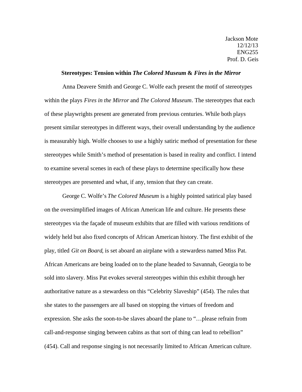 Essay 3 - Stereotypes: Tension within The Colored Museum & Fires in the Mirror_dgwmd60ke70_page1