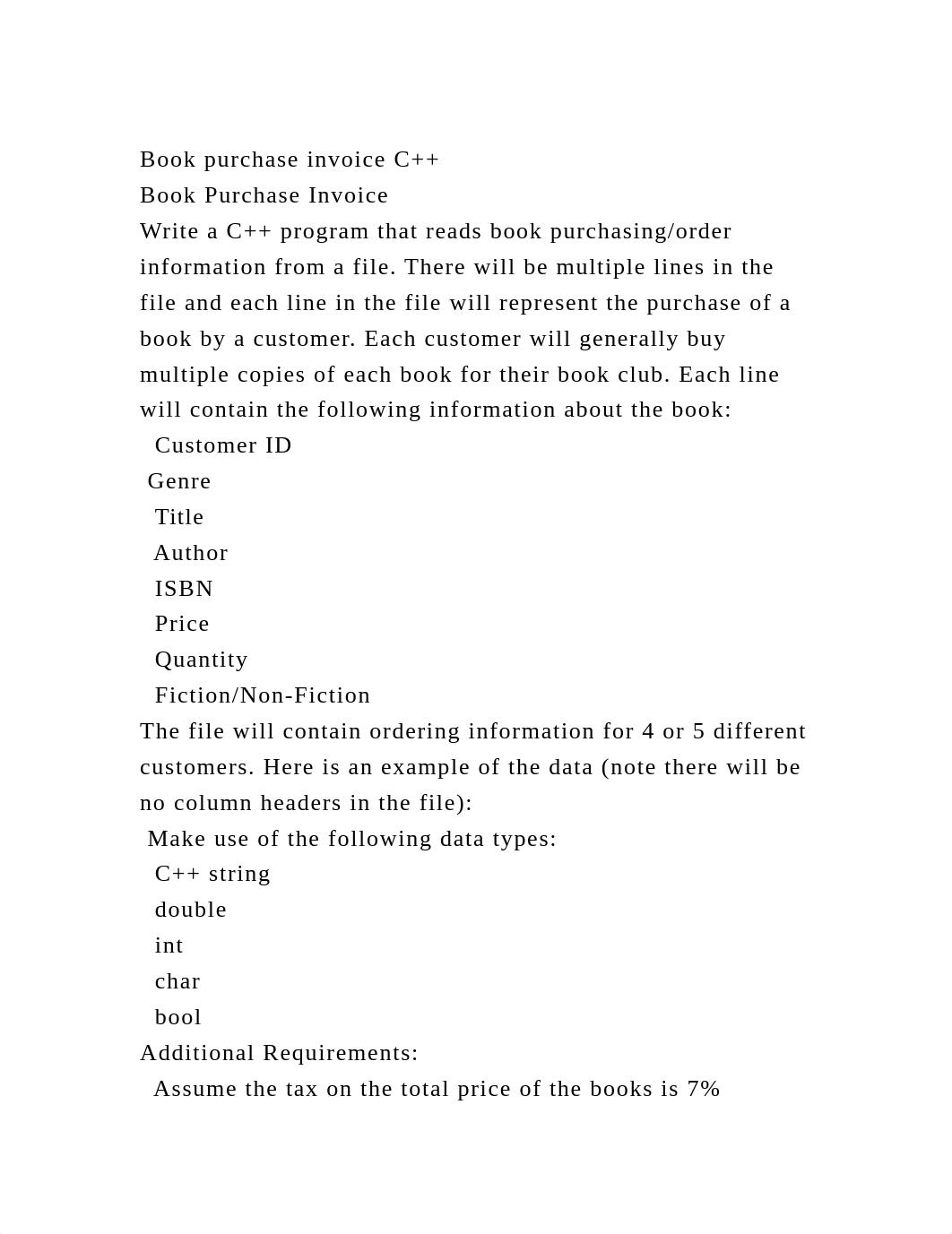 Book purchase invoice C++Book Purchase InvoiceWrite a C++ progra.docx_dgxexbciwz6_page2