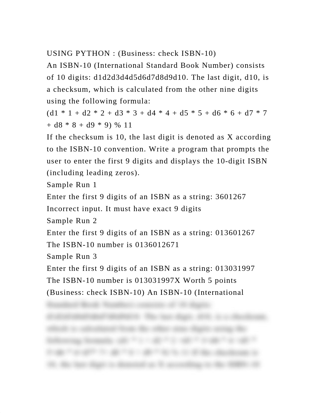 USING PYTHON  (Business check ISBN-10)An ISBN-10 (International .docx_dgz8s1glnkg_page2