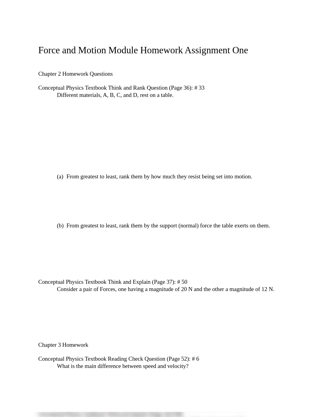 Force and Motion Module Homework Assignment One (completed).docx_dgzeh1zuiuu_page1