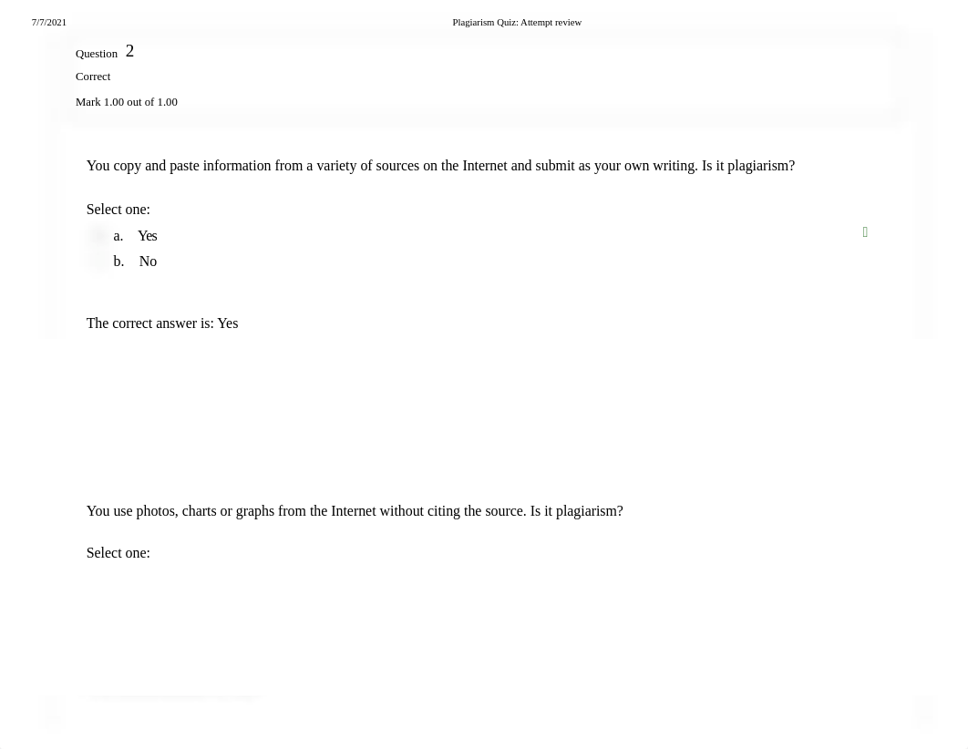 Plagiarism Quiz_ Attempt review.pdf_dgzi8i3eeer_page2