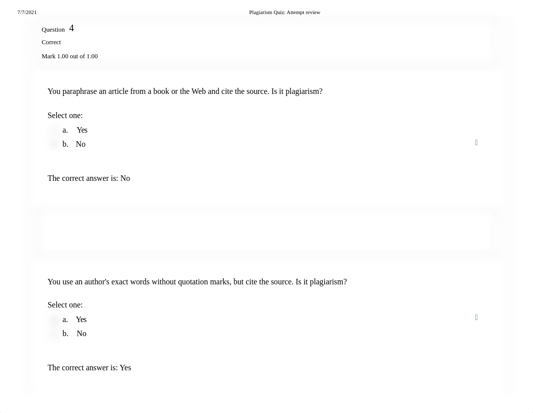 Plagiarism Quiz_ Attempt review.pdf_dgzi8i3eeer_page3