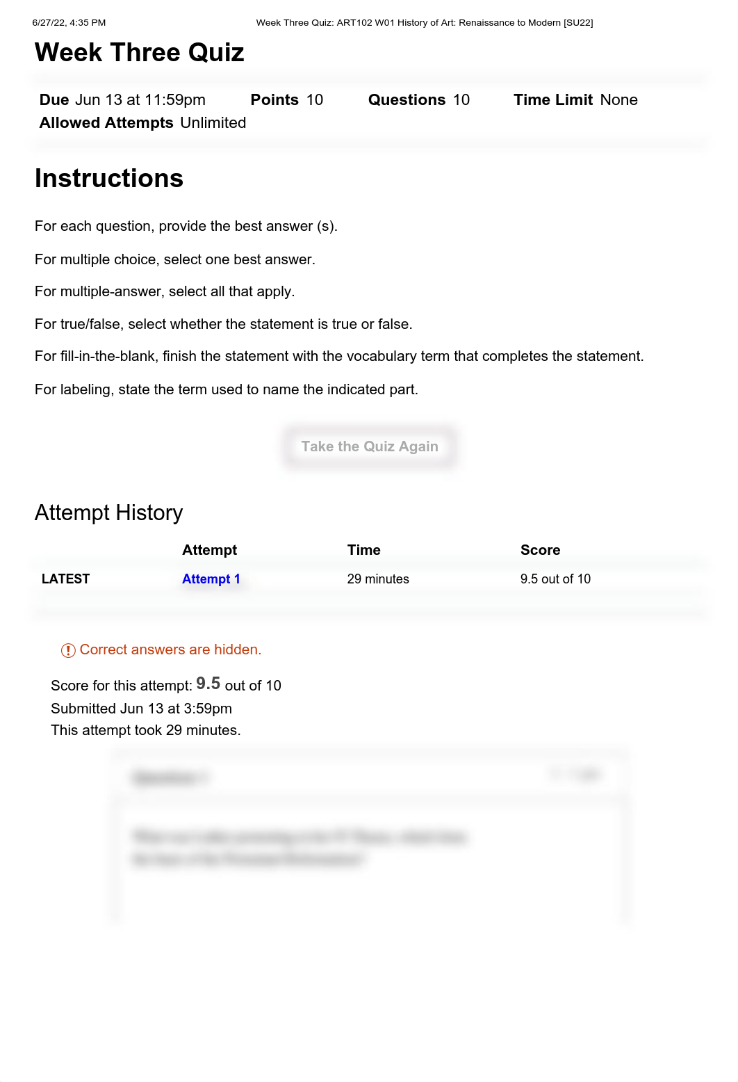 Week Three Quiz_ ART102 W01 History of Art_ Renaissance to Modern [SU22].pdf_dgzyynjoe8z_page1