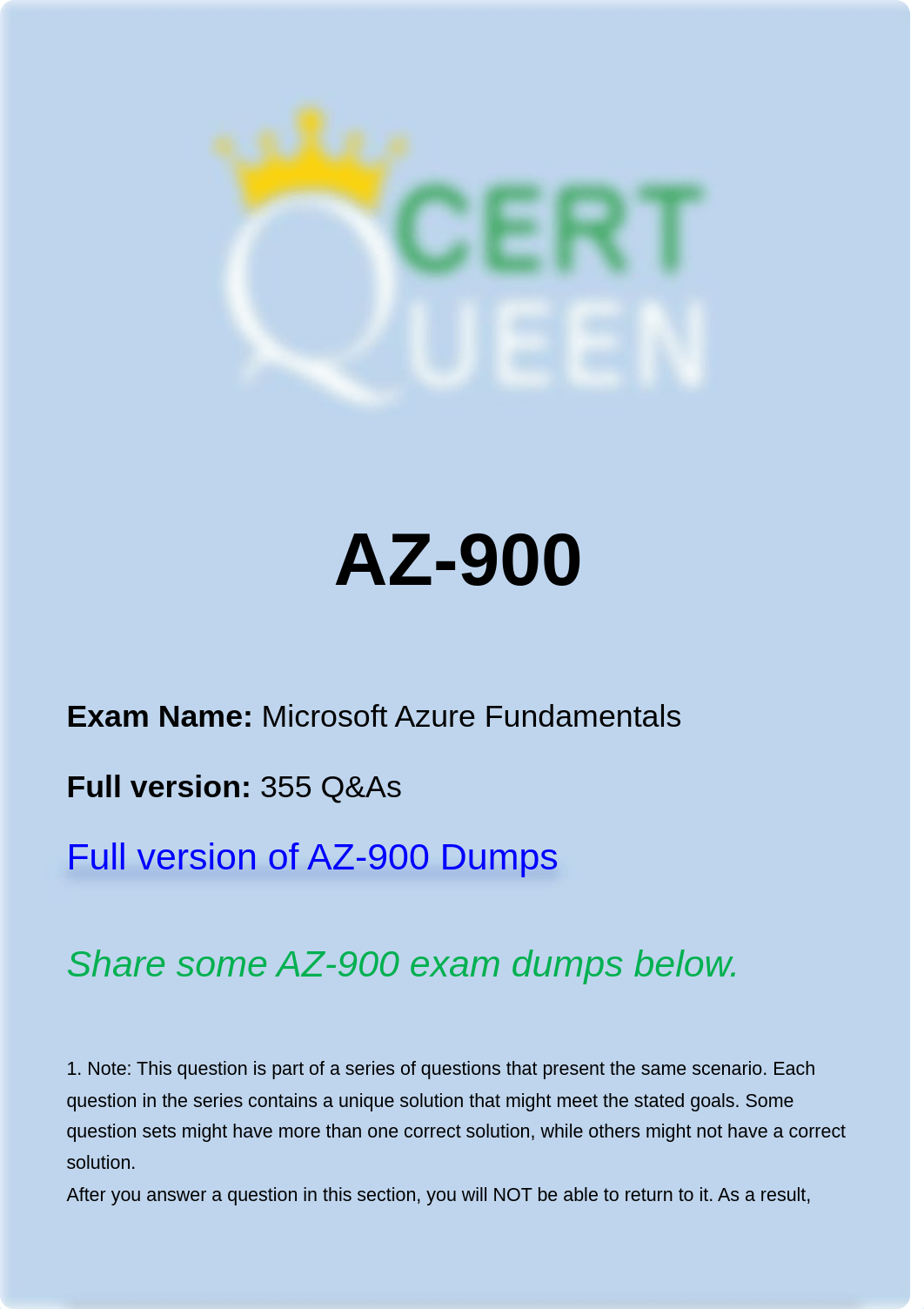 Updated Microsoft AZ-900 Exam Training Material.pdf_dh004qy315b_page1