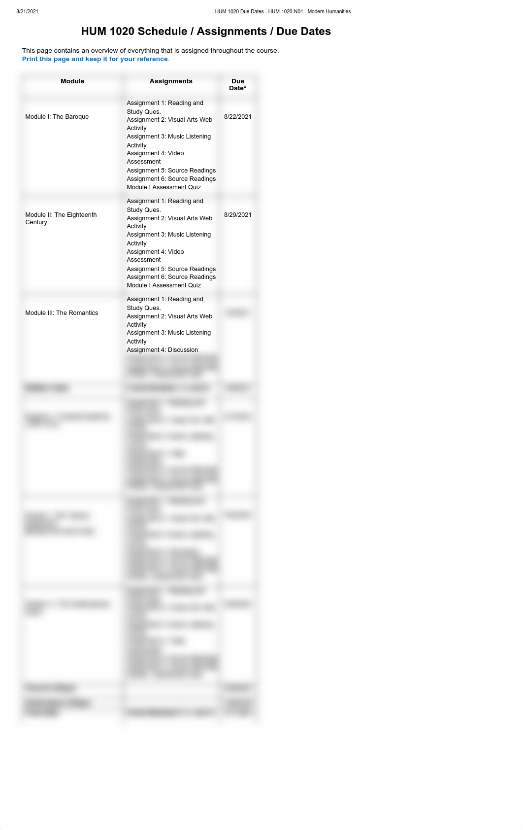HUM 1020 Due Dates - HUM-1020-N01 - Modern Humanities.pdf_dh0arllzc9k_page1