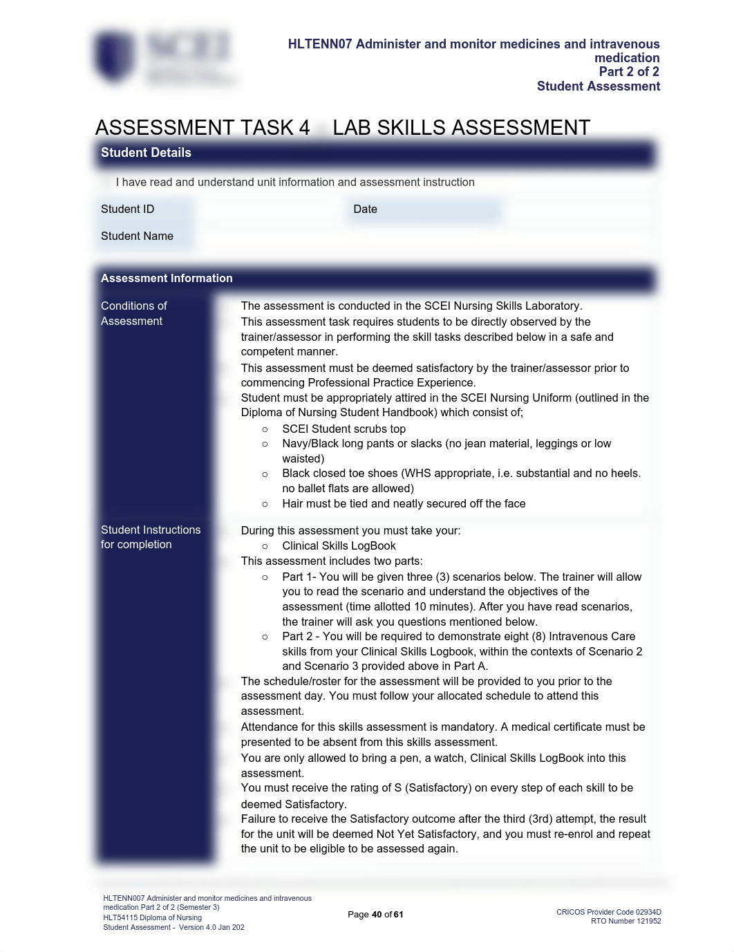 HLTENN007 Student Assessment Task 4 LAB Skills Assessment (1).pdf_dh0bdharpqj_page1