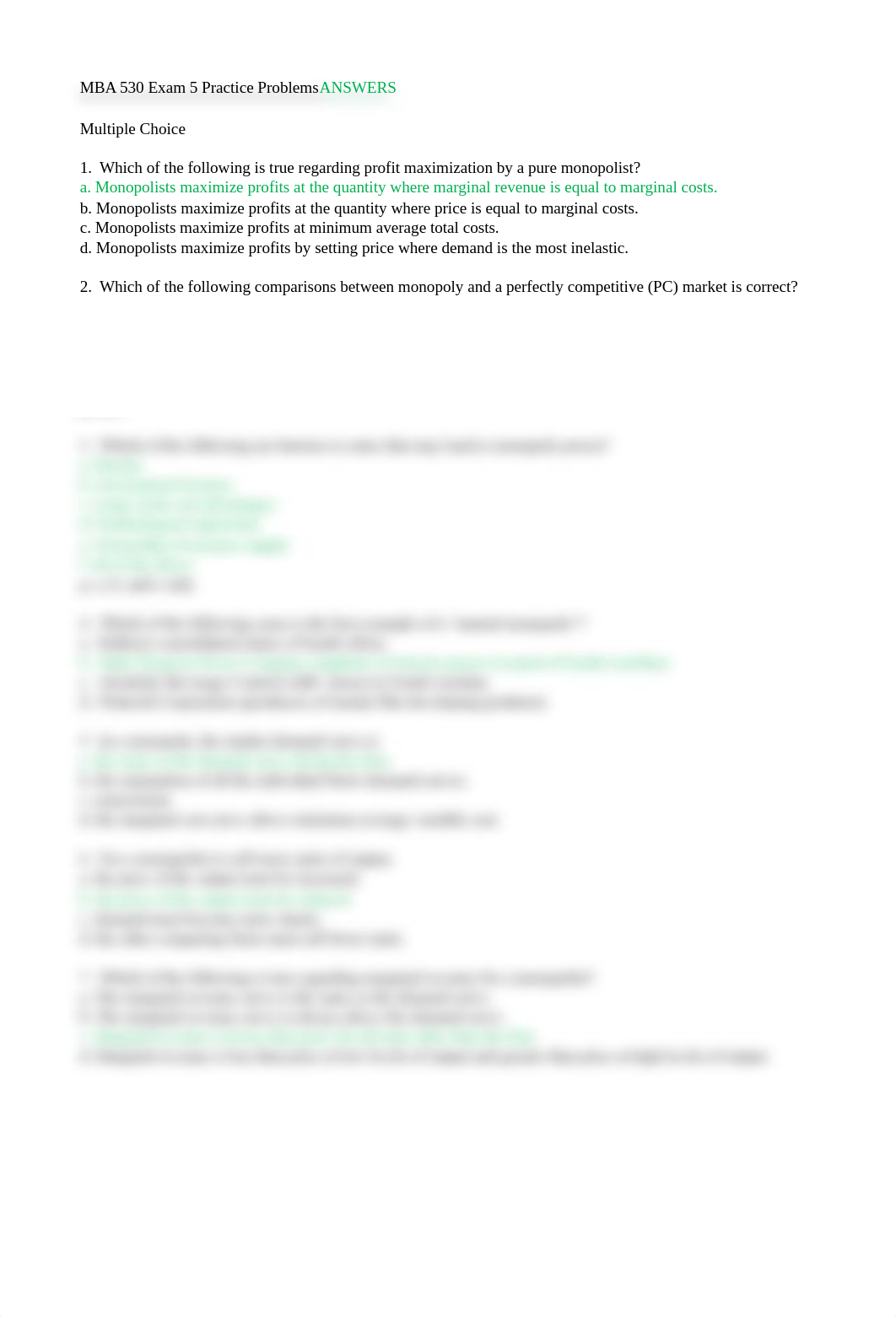 MBA 530 Exam 5 Practice Problems ANSWERS (1).pdf_dh0c9trrs7x_page1