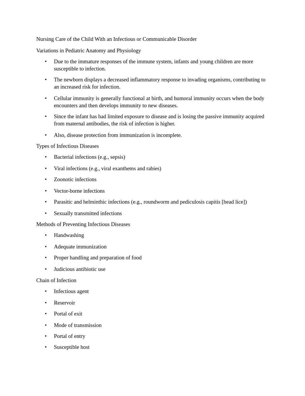 Chapter 37 Nursing_Care_of_the_Child_With_an_Infectious_or_Communicable_Disorder_Outline.docx_dh0e0buxd9x_page1