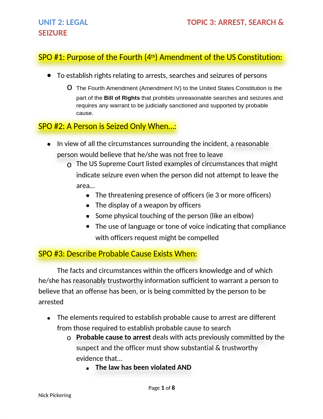 Unit 2 - Topic 3 Arrest, Search & Seizure SPOs.docx_dh0u97kcznw_page1