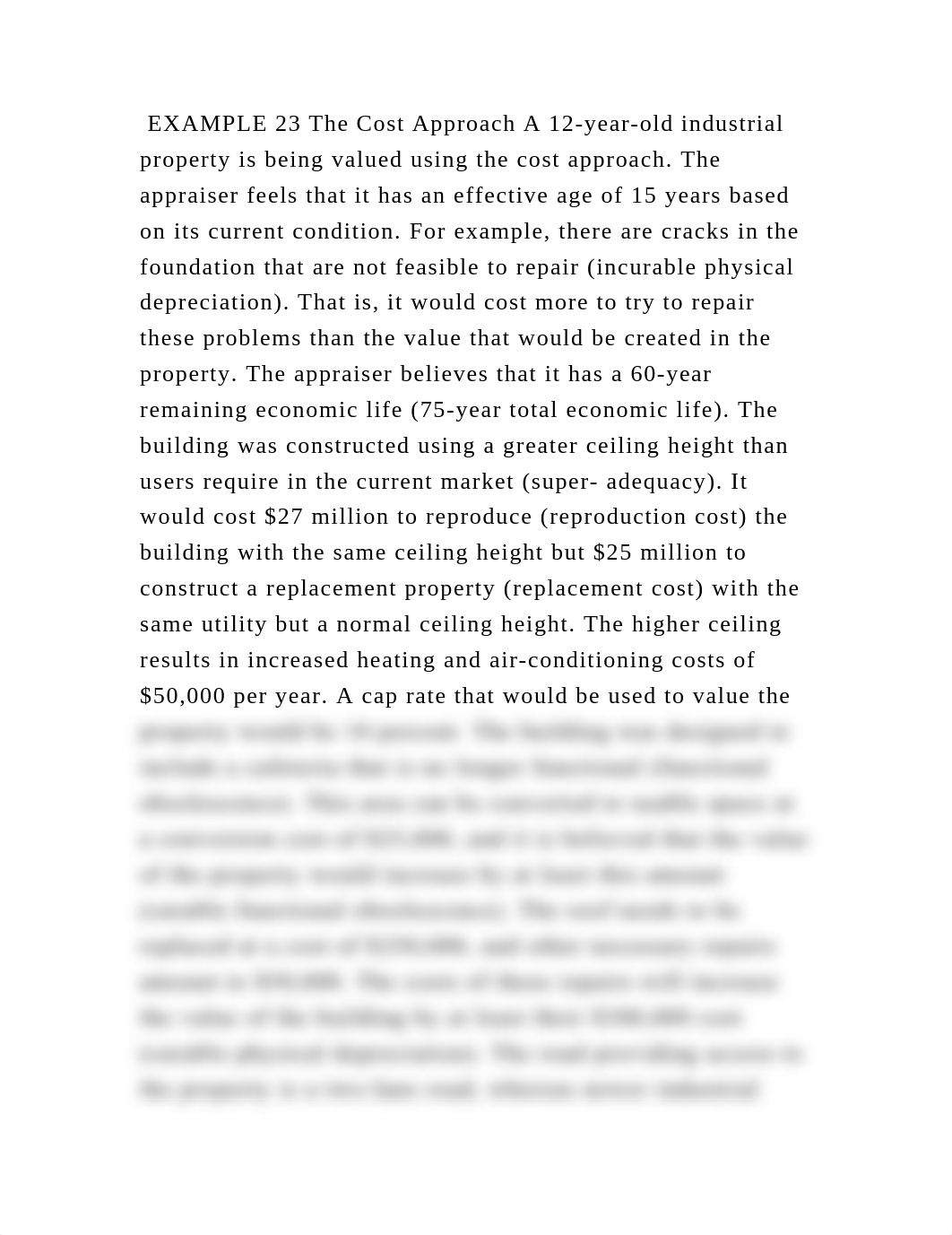EXAMPLE 23 The Cost Approach A 12-year-old industrial property is bei.docx_dh0w7ejlmes_page1